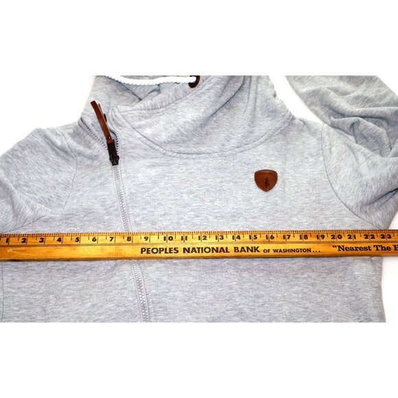 Wanakome Hoodie XL Gray Cowl Neck Zip Outdoor Casual Cozy Aesthetic - Picture 9 of 9